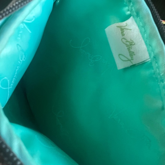 Vera Bradley Flower Power Turquoise Brown Yellow Small Crossbody Quilted Bag - Picture 5 of 11